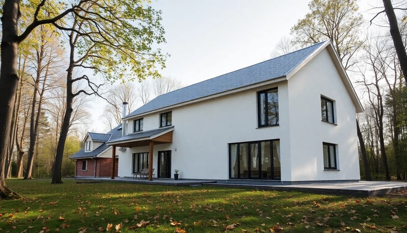 SIP House Projects zeigen ein modernes, nachhaltiges Hausdesign in natürlicher Umgebung.