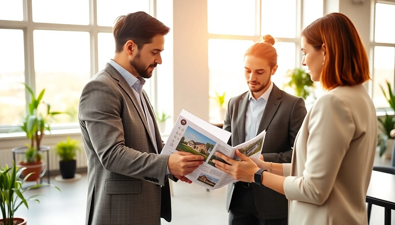 Immobilienmakler Frankfurt Ginnheim berät Kunden in modernem Büro.