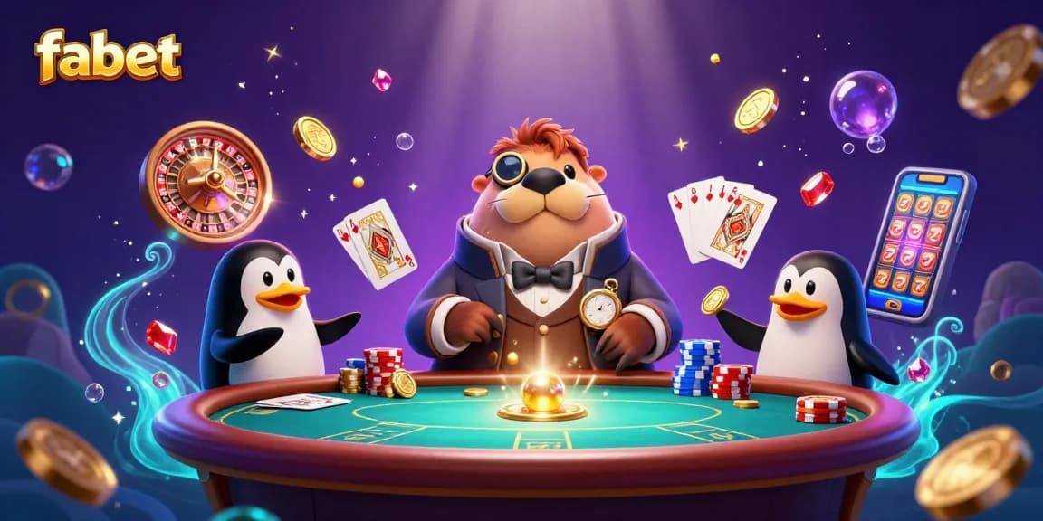 Experience the thrill at fabet with animated characters in a dynamic underwater poker scene.