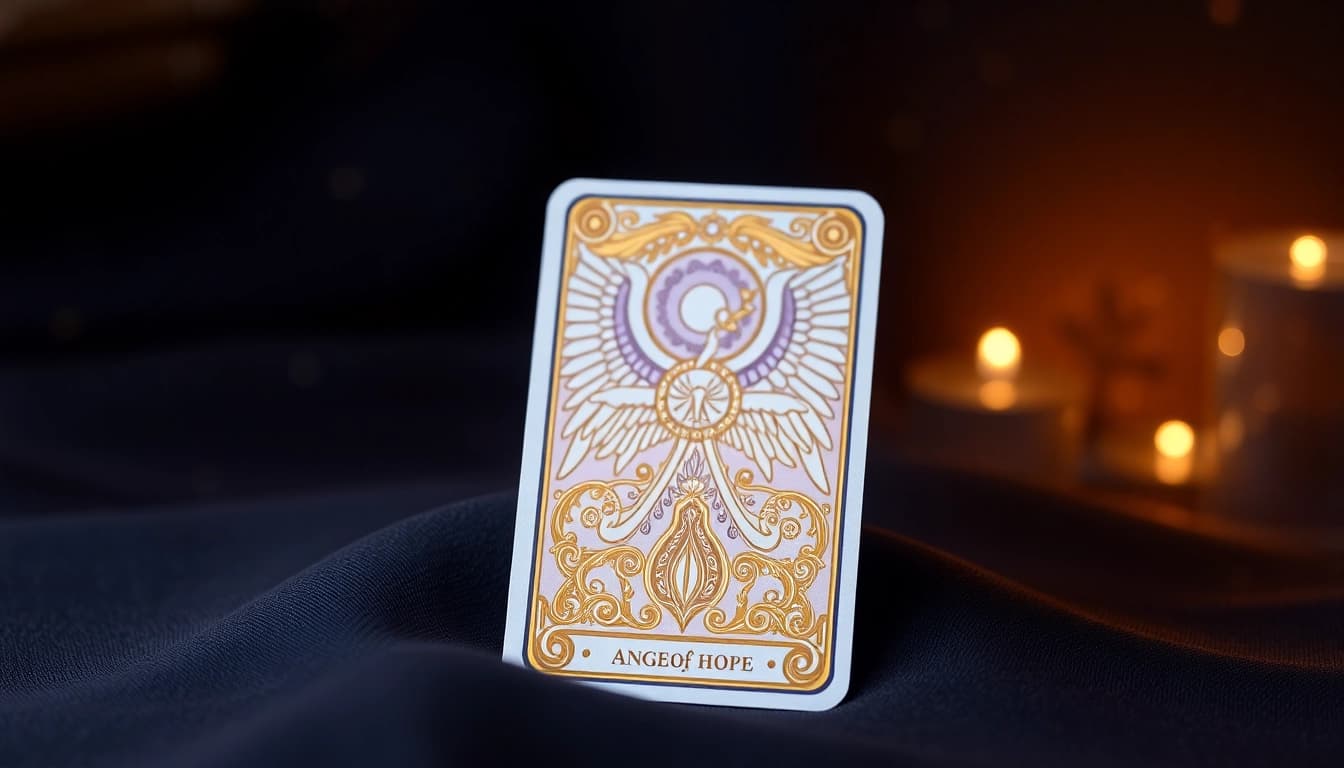 Engel tarot karte kostenlos ziehen mit detailreichen symbolischen Designs und einem mystischen Hintergrund.