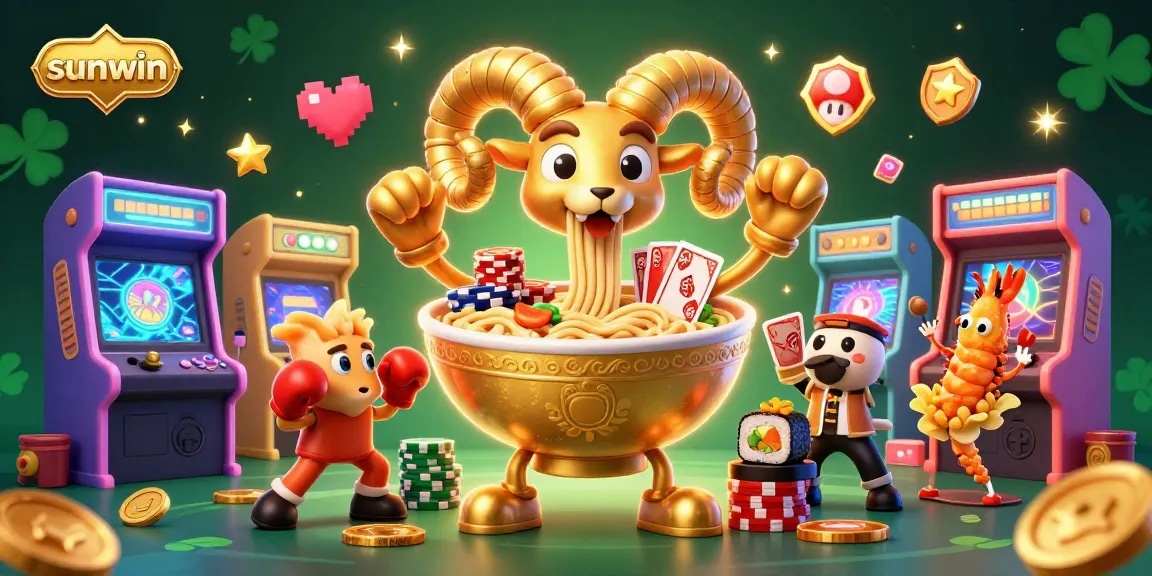 Experience sunwin thrills with vibrant characters battling for bets in a bustling casino scene.