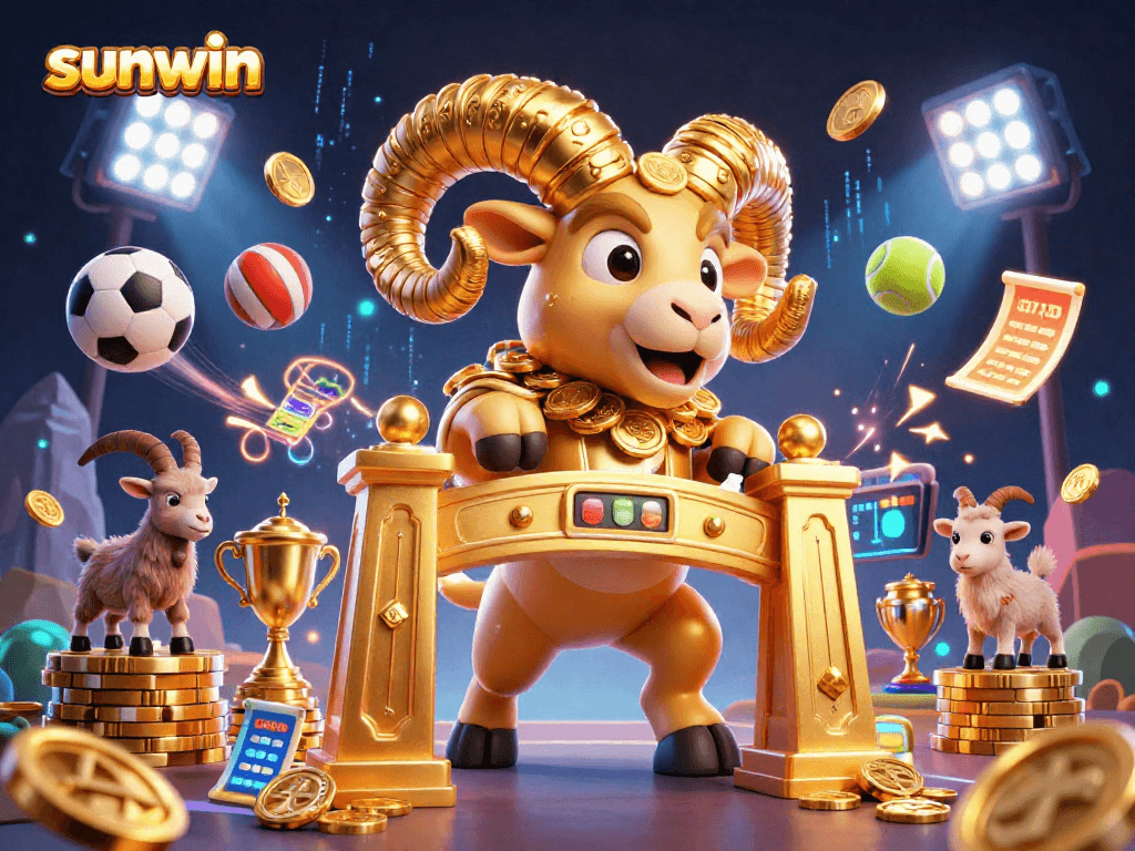 Engage with the thrilling sunwin gaming experience, featuring dynamic sports elements and a chatty golden ram.