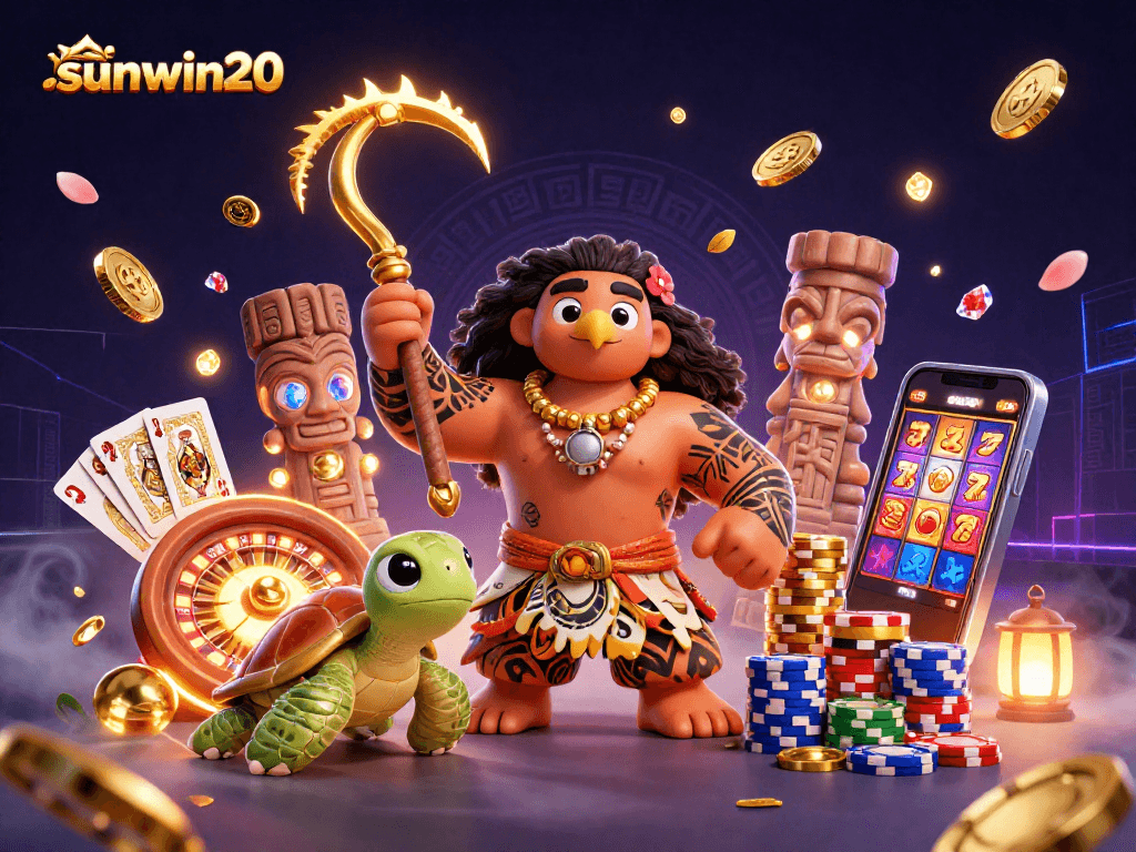 Join the excitement at sunwin20 with vibrant casino gameplay, showcasing a dynamic hawk and treasures