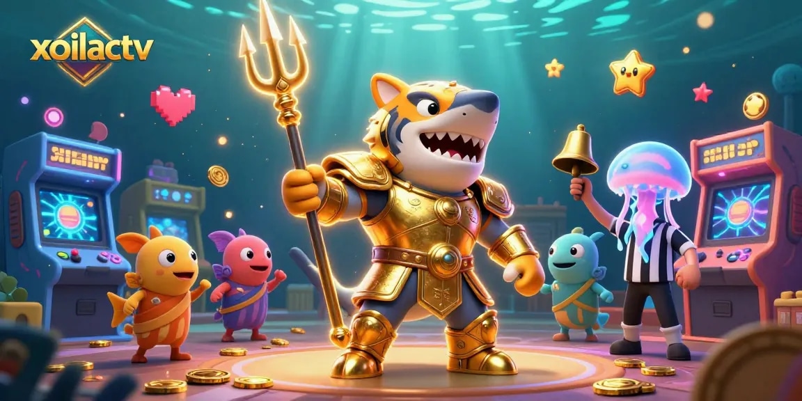 Experience xoilactv's thrilling casino adventure in an underwater colosseum with engaging game elements.