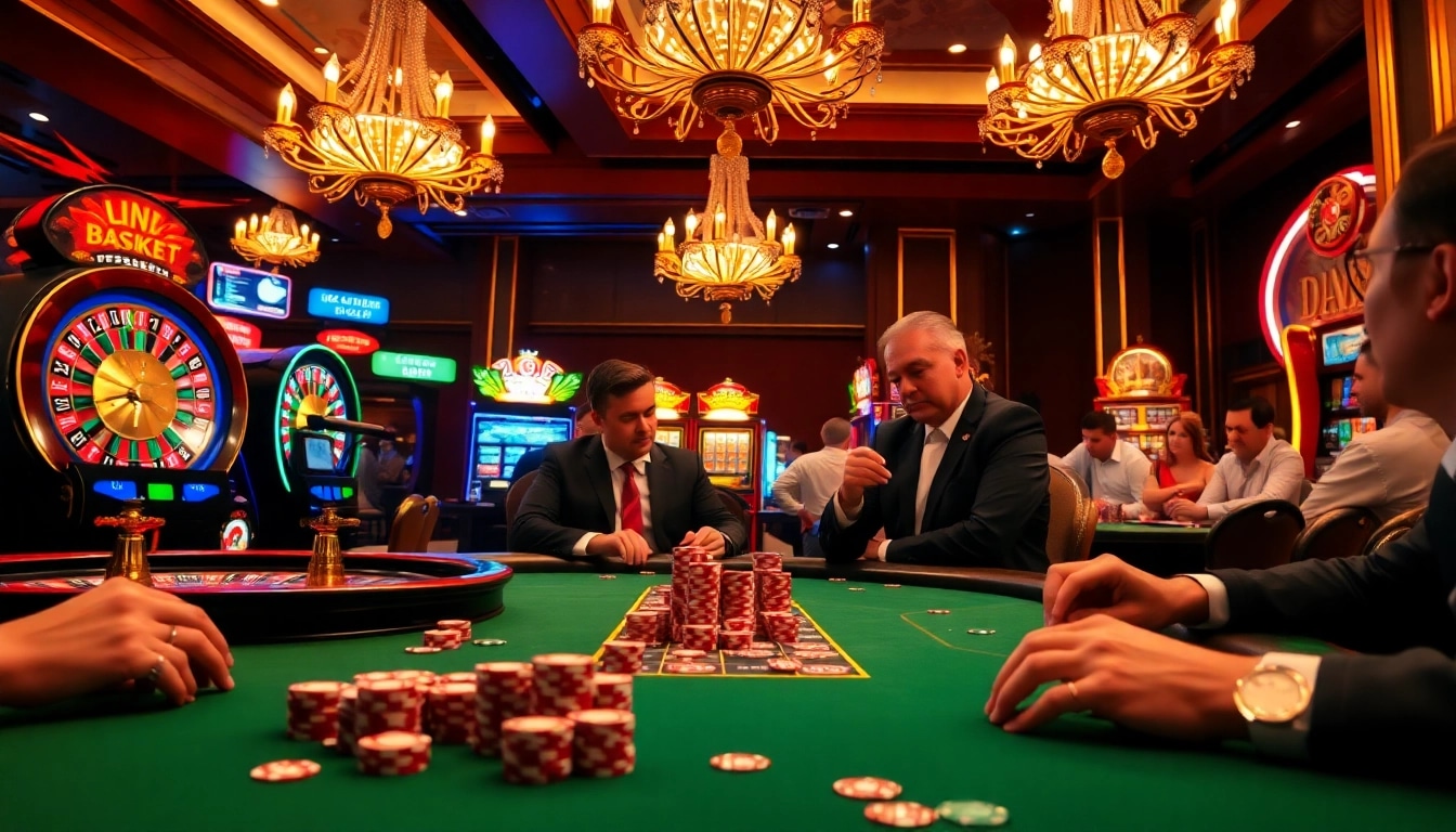 Exciting casino atmosphere featuring players confidently engaging in strategic betting and auf Plagiate prüfen games.
