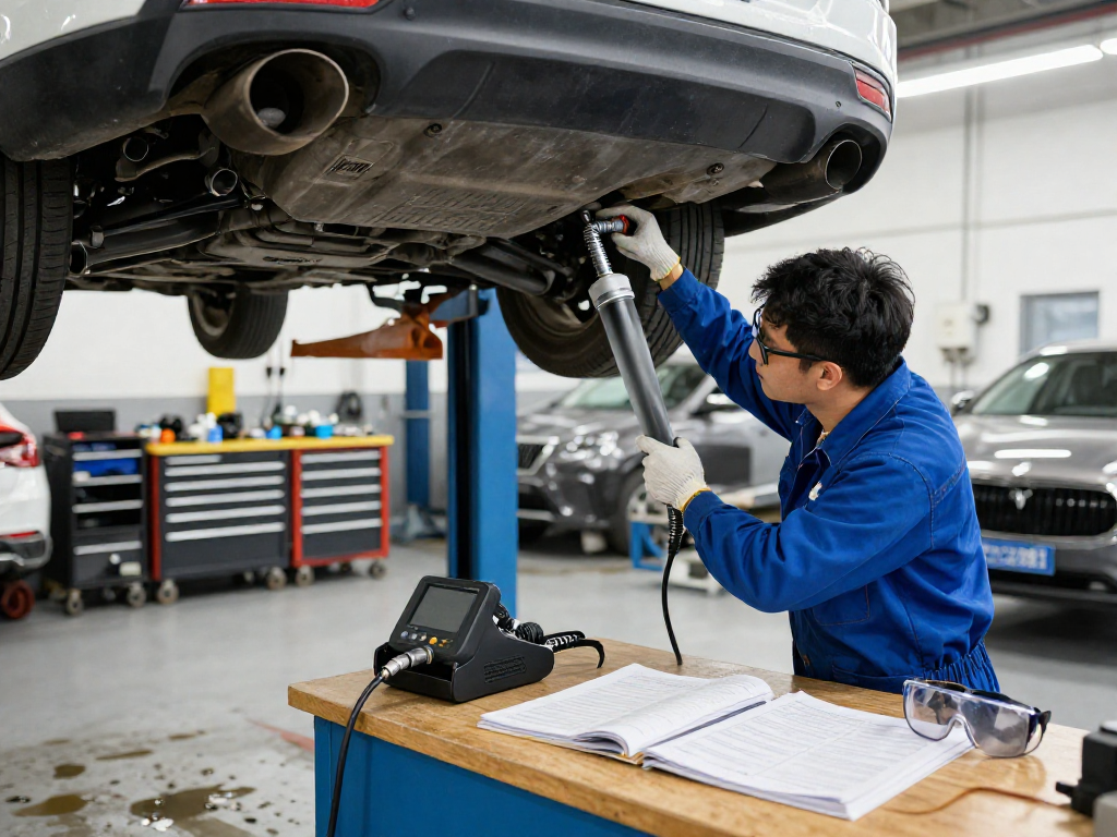 DPF Reinigung Laatzen - Mechaniker reinigt Partikelfilter in einer professionellen Werkstatt.
