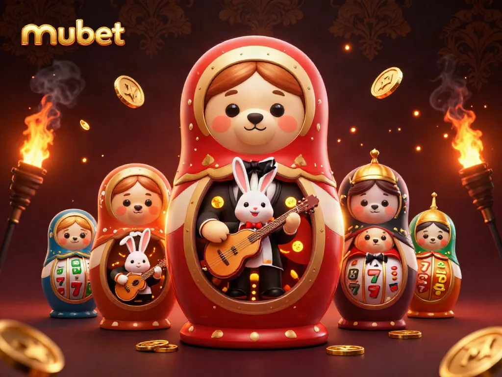 Experience the excitement of mubet with a fun 3D illustration showcasing unique casino-themed characters and engaging game elements.