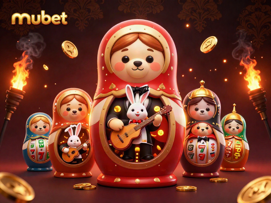 Experience the excitement of mubet with a fun 3D illustration showcasing unique casino-themed characters and engaging game elements.