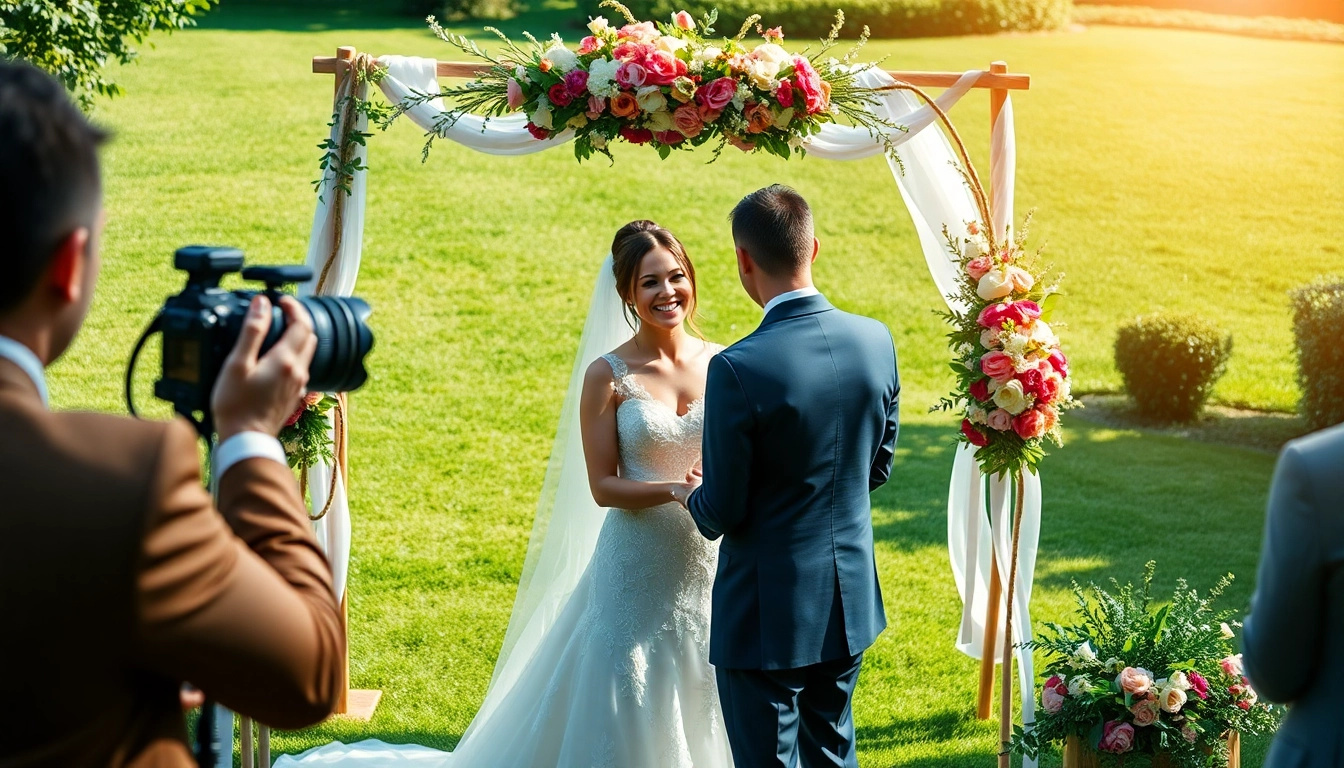 Hochzeitsfotograf München erfasst magische Momente einer Hochzeit im Freien mit romantischem Flair.