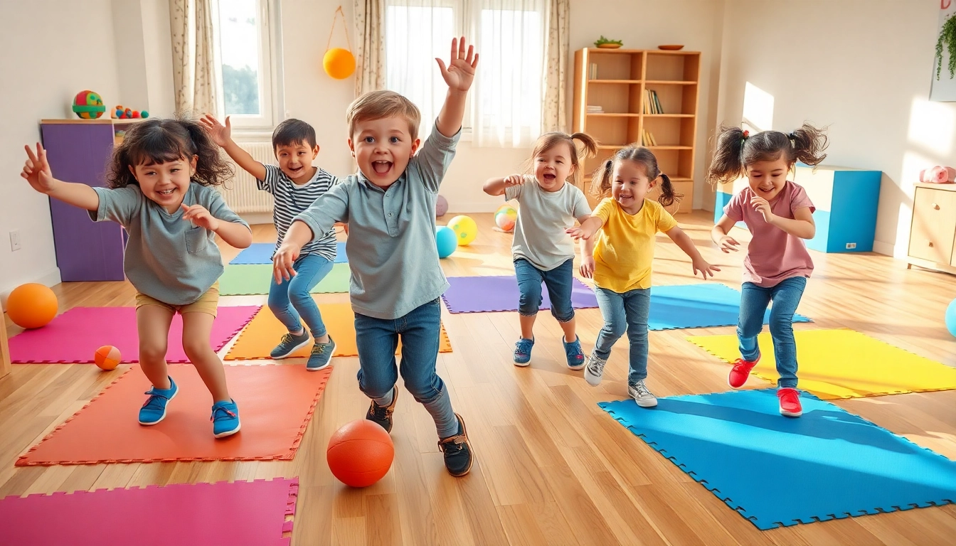 Bewegungsspiele fuer Kinder, die hier klicken und informieren, im Innenbereich.