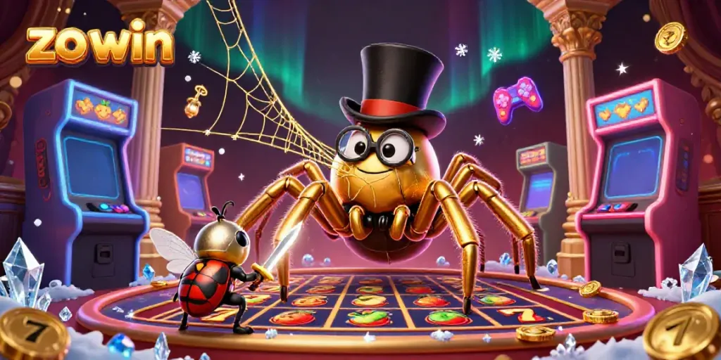 Experience the vibrant energy of a casino with the engaging 'zo win' characters in action.