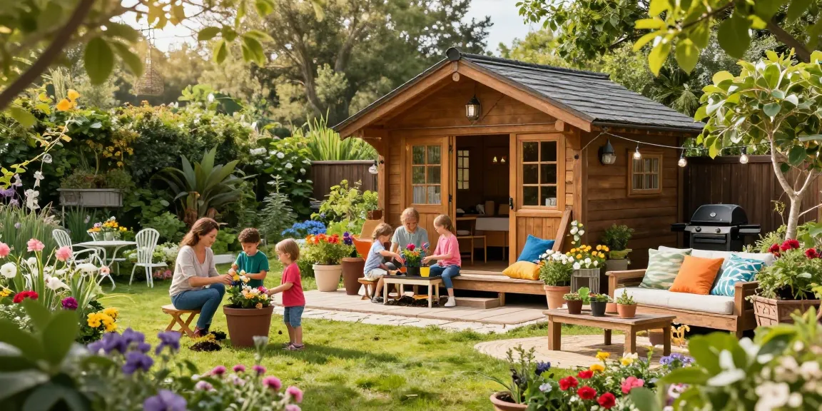 Gartenhaus kaufen und den perfekten Garten für Familienaktivitäten gestalten
