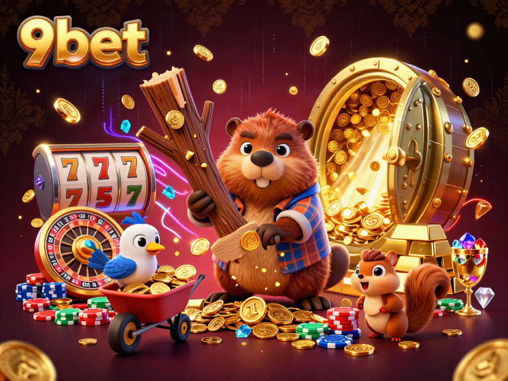 Immerse in the vibrant 9bet casino world with lively characters and sparkling treasures.