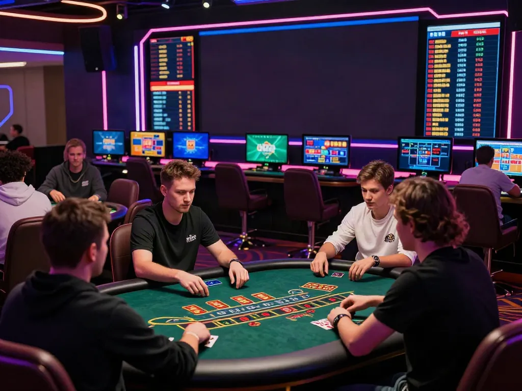 Engaging online casino experience showcasing diverse players enjoying games at https://xo88.games/ with vibrant LED lighting and digital interfaces.