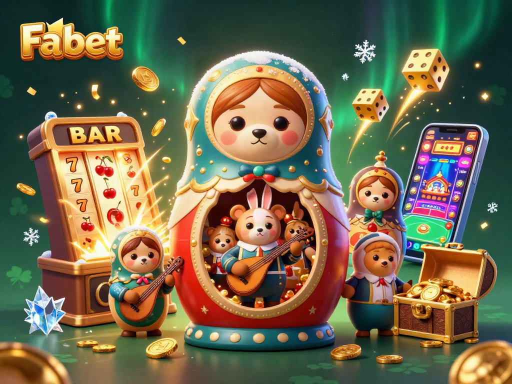 Engage with Fa bet's vibrant gambling experience featuring dynamic casino elements and characters.