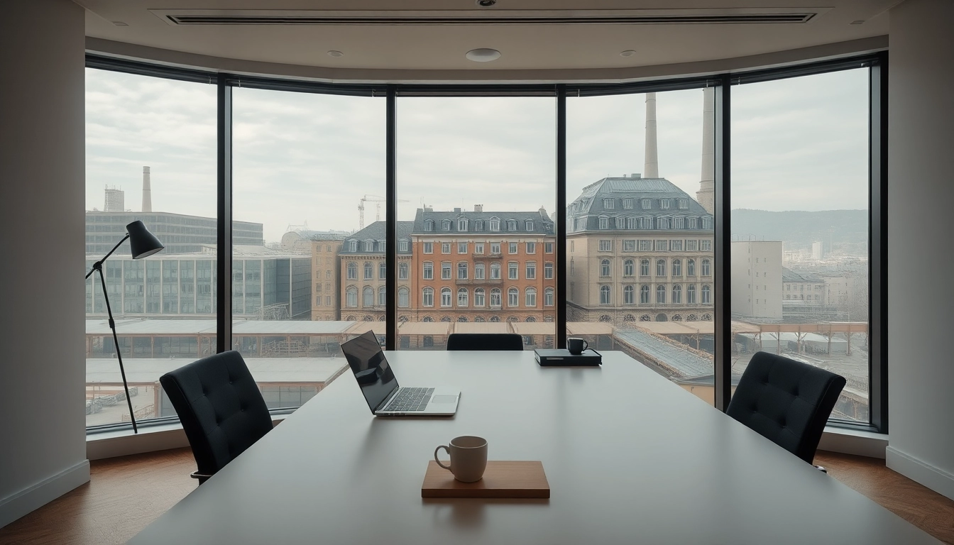 Headhunter Duisburg: Modernes Büroambiente mit eleganter Arbeitsplatzgestaltung.