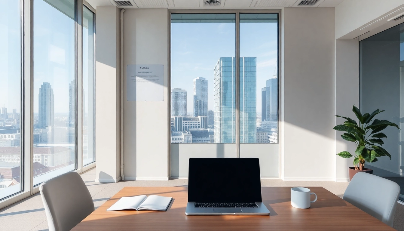 Professioneller Arbeitsplatz in Frankfurt für Headhunter Frankfurt mit Laptop und Notizen.