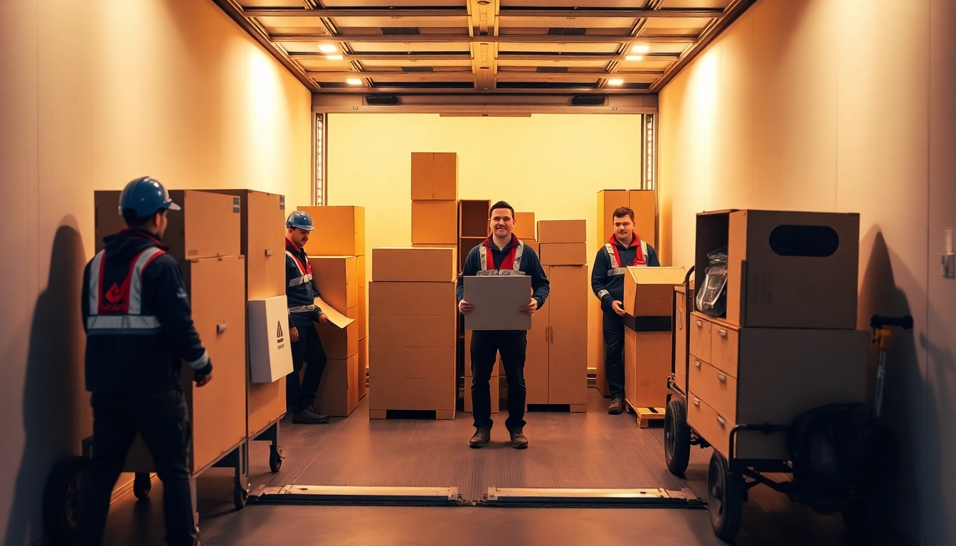 Entrümpelung Wien: Ein Team bei der professionellen Räumung von Möbeln in einem hellen Raum.