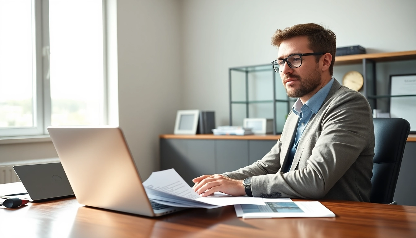 Headhunter IT arbeitet gründlich an einem Laptop, um passende IT-Talente zu finden.
