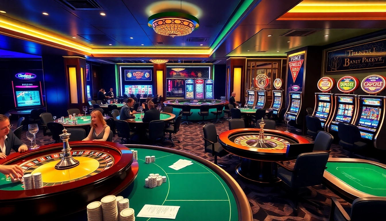 Engaging poker gameplay at F168 casino with vibrant tables and luxurious atmosphere.