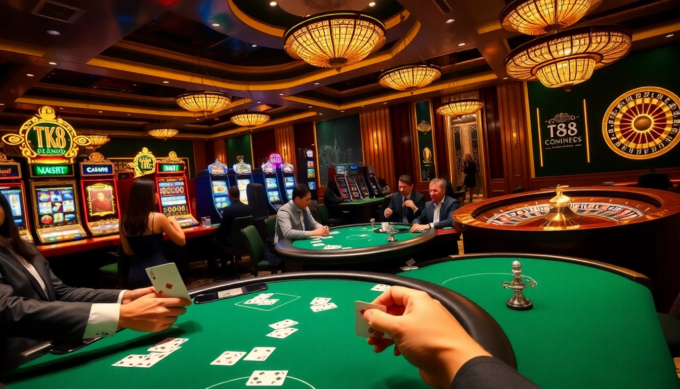 Experience luxury gaming at https://tk88t.org/ with vibrant poker tables and thrilling slot machines.