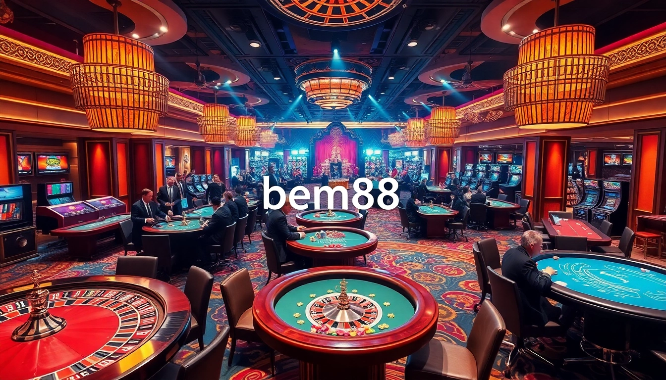 Experience thrilling games at bem88 with lively casino tables and engaged players.