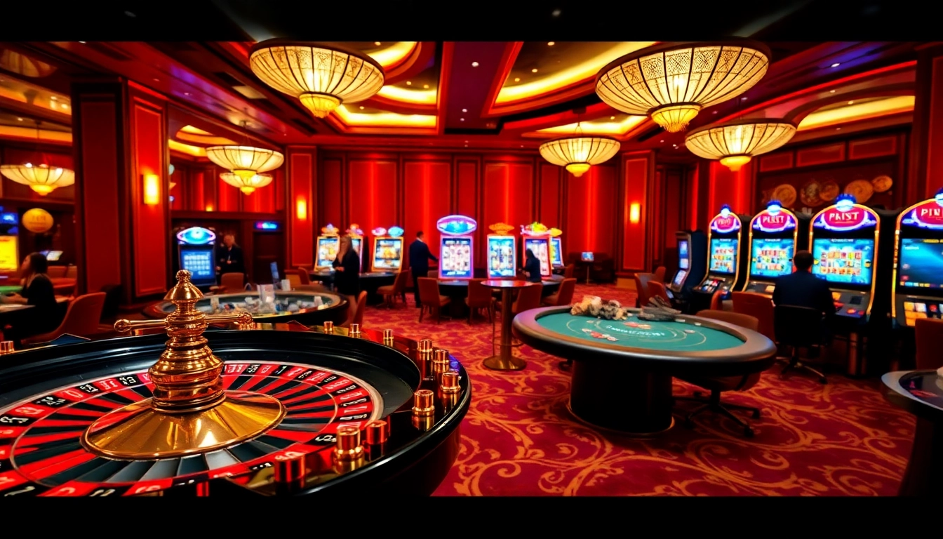 Experience the excitement of cổng game 789club with players engaging in roulette and poker.