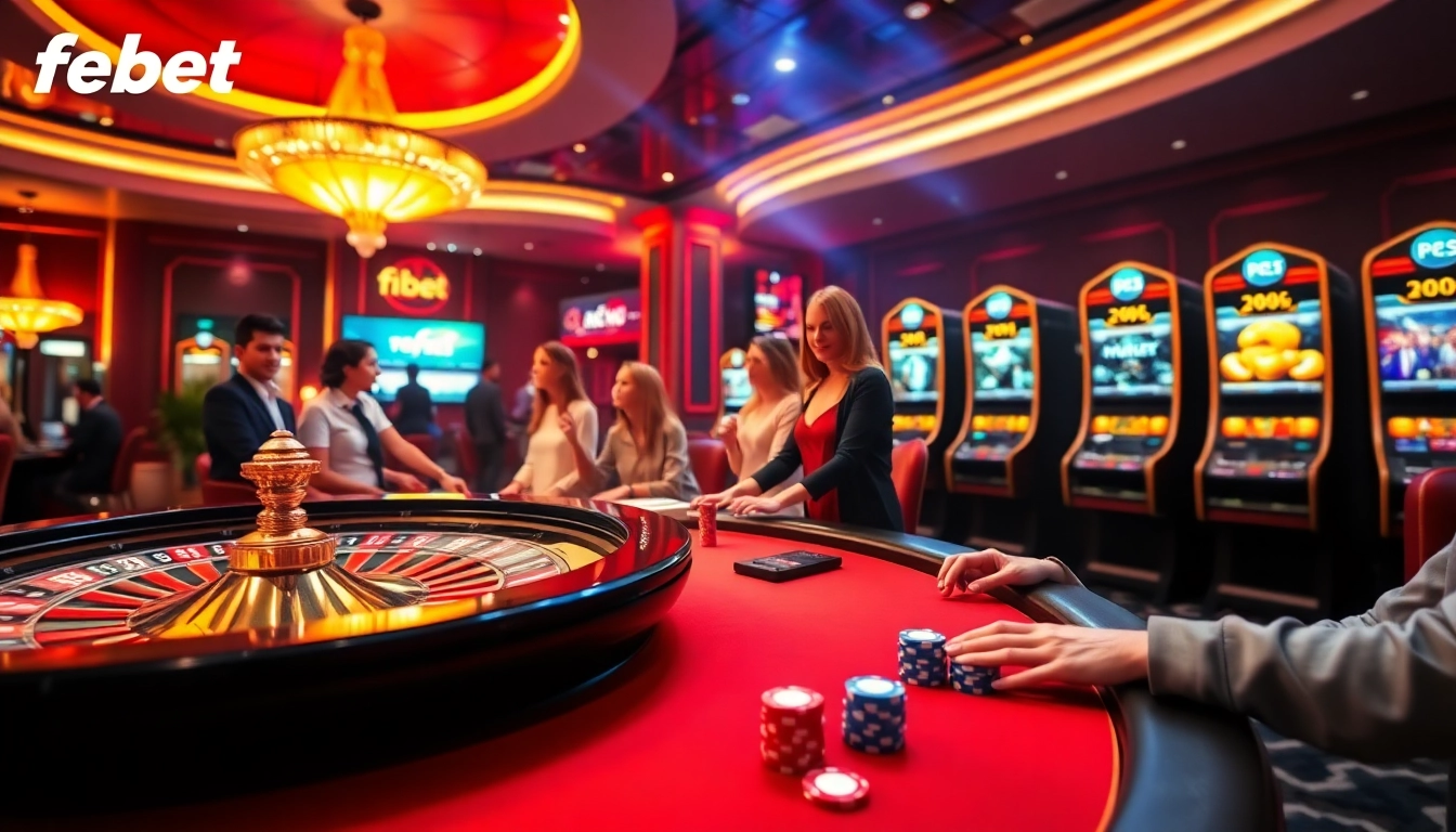 febet players experience the excitement of an online casino with vibrant gaming visuals.