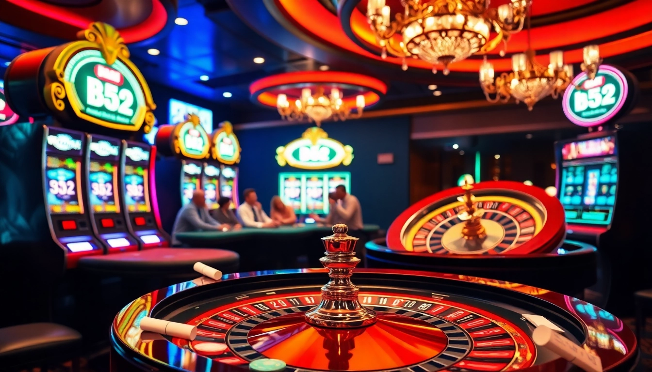 Experience the thrill of winning at the b52-themed luxury casino gaming table.